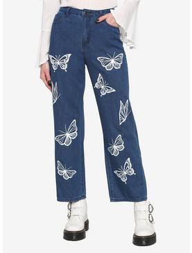 Butterfly Denim Wide Leg Jeans, , hi-res