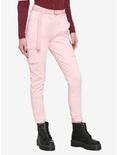 Pink Belted Jogger Pants, PINK, hi-res