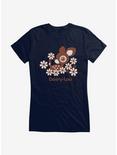 Deery-Lou Floral Design Girls T-Shirt, NAVY, hi-res