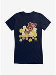Deery-Lou Floral Energy Girls T-Shirt, NAVY, hi-res