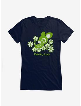 Deery-Lou Floral Green Design Girls T-Shirt, NAVY, hi-res
