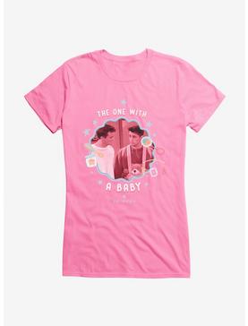 Friends The One With A Baby Girls T-Shirt, CHARITY PINK, hi-res