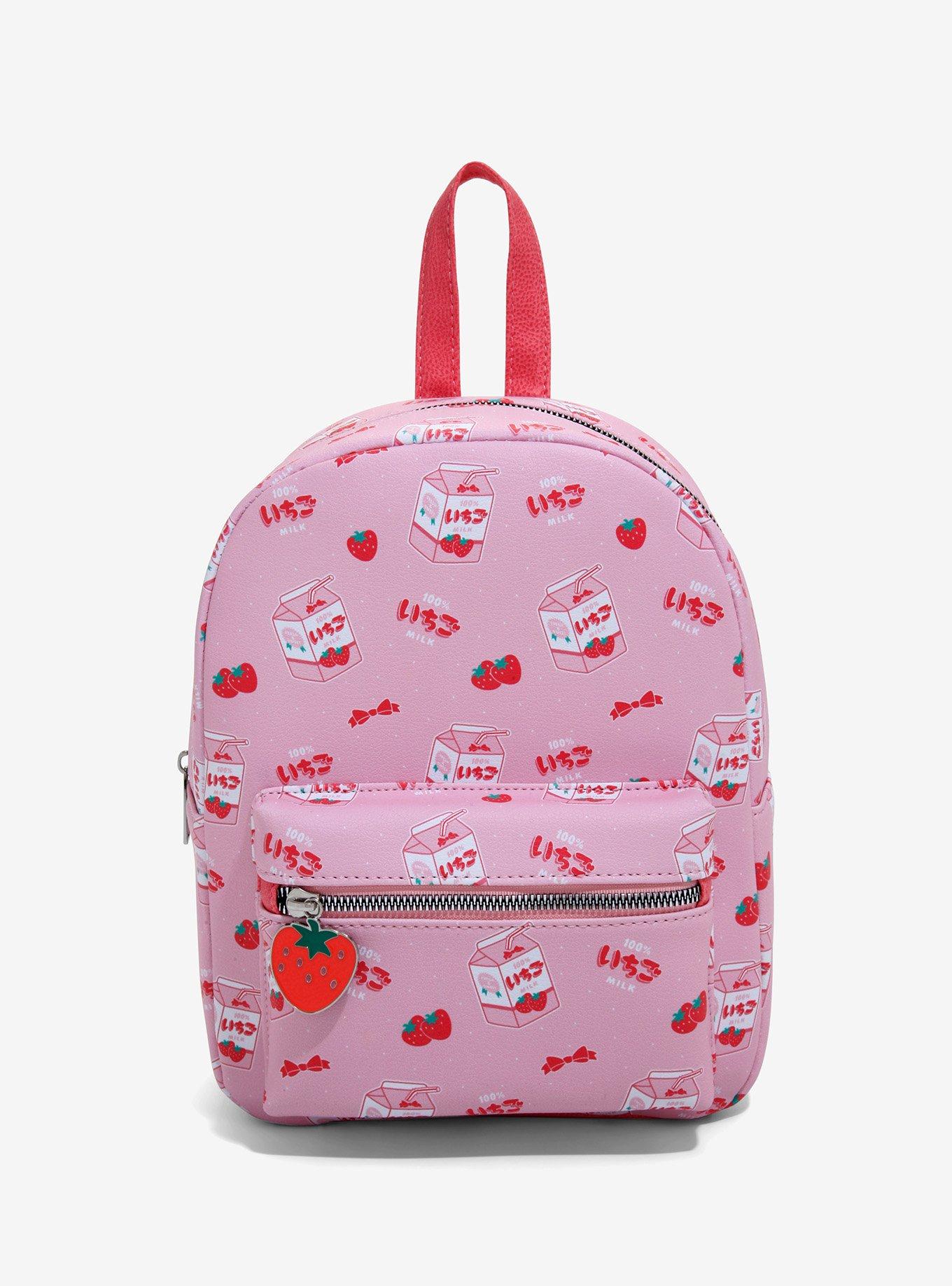 Mother garden strawberry Backpack School Girl kawaii pink used