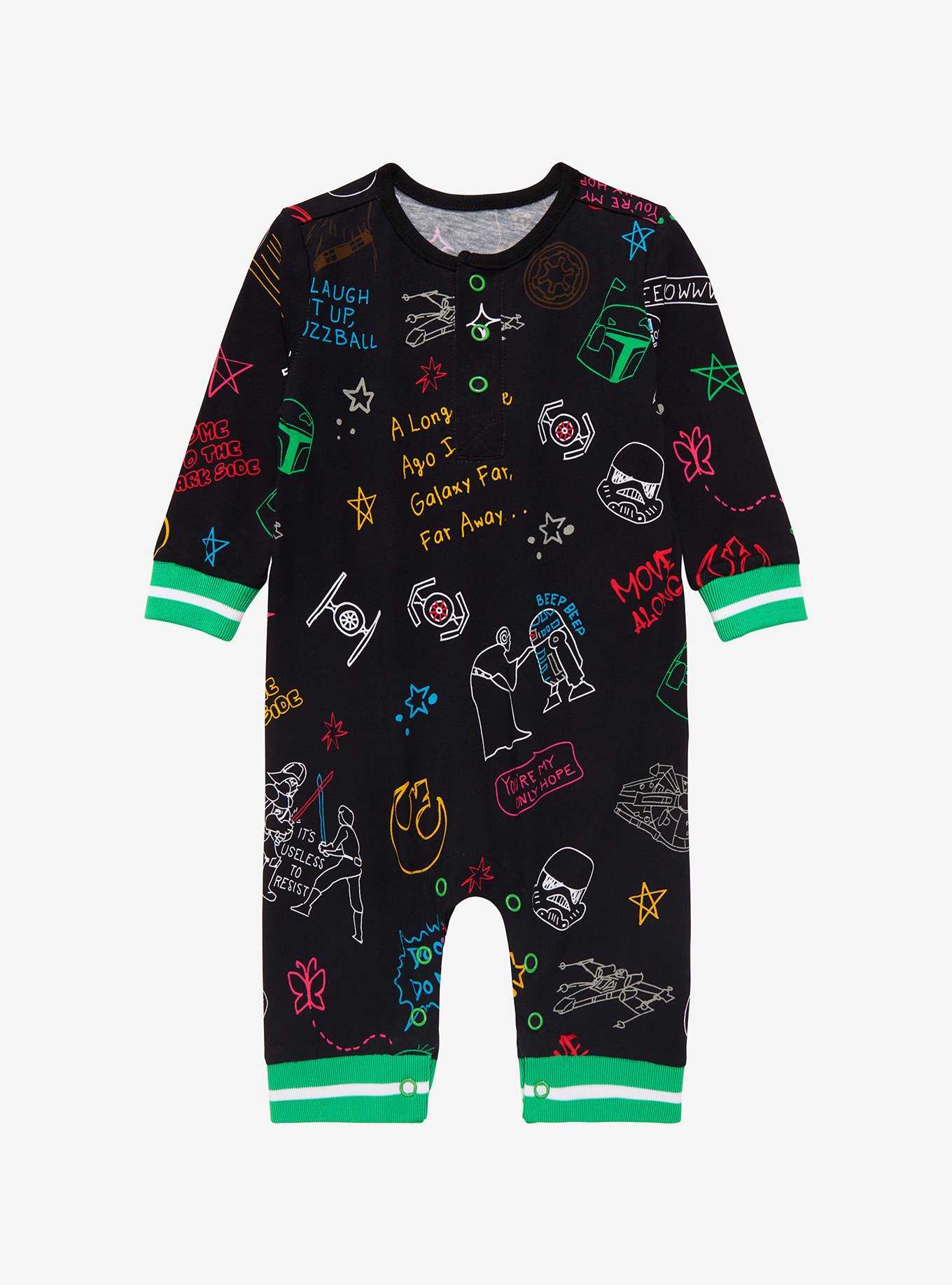 Our Universe Star Wars Doodles Full Body Infant One-Piece - BoxLunch Exclusive, , hi-res