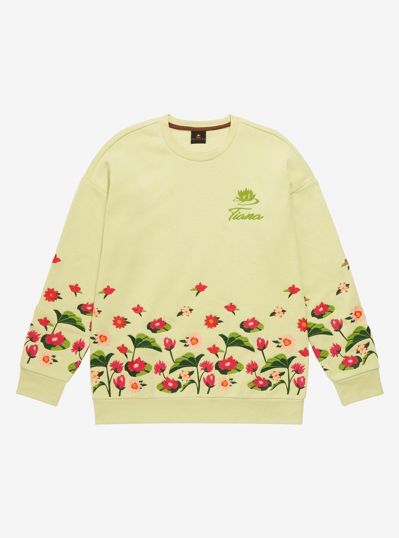 Lily Sweatshirt Flower Print Sweater Unisex Floral Crewneck 