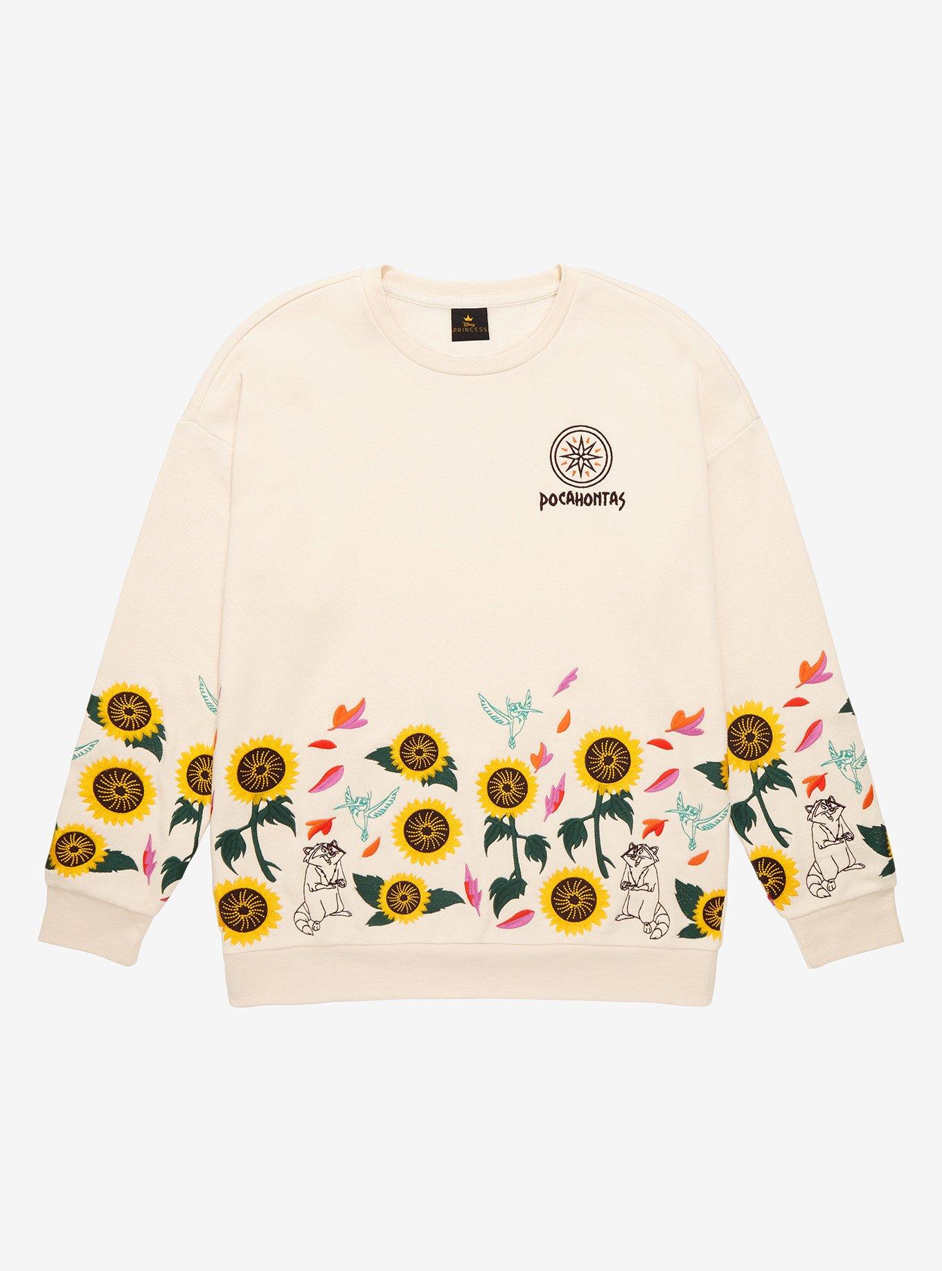 Disney Princess Pocahontas Embroidered Floral Crewneck BoxLunch