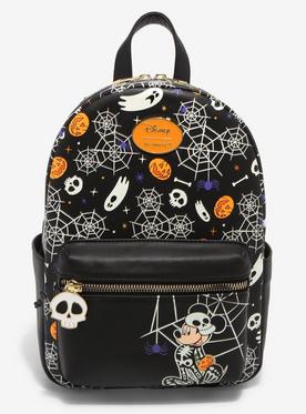 Her Universe Disney Mickey Mouse Halloween Skeleton Glow-In-The-Dark Mini Backpack