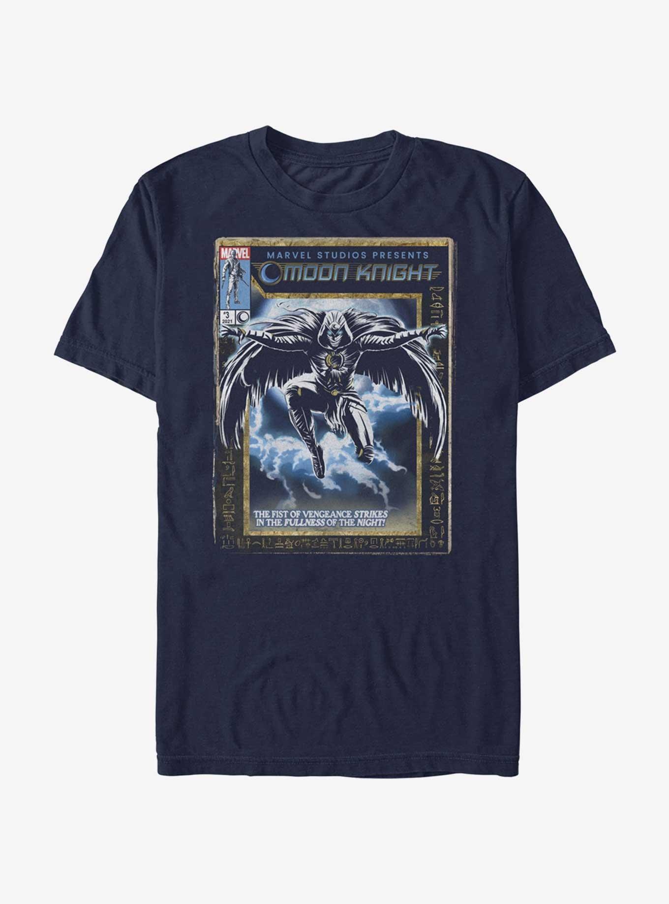 Marvel Moon Knight Ancient Comic Cover T-Shirt, NAVY, hi-res