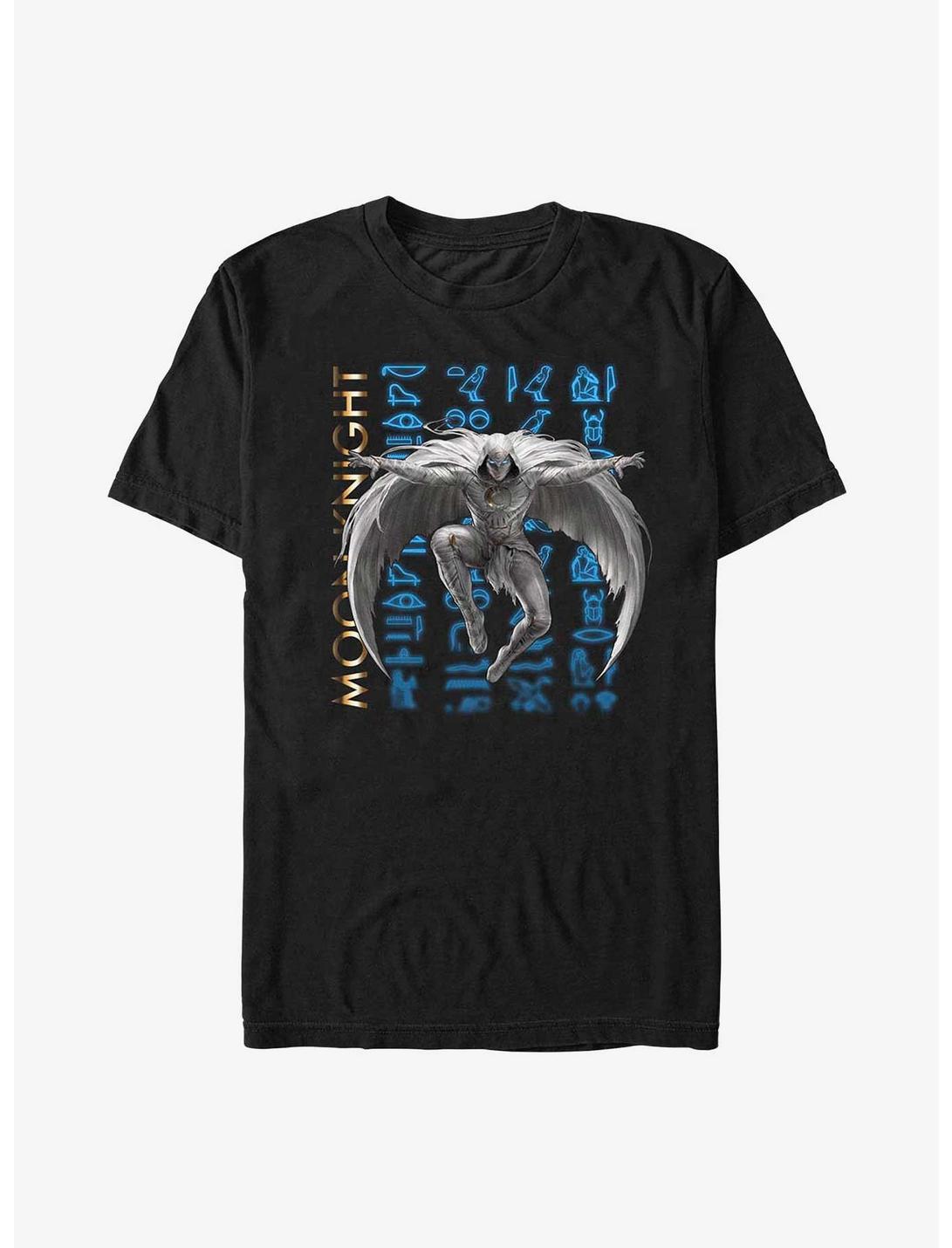 Marvel Moon Knight Hieroglyphic Stack T-Shirt, BLACK, hi-res