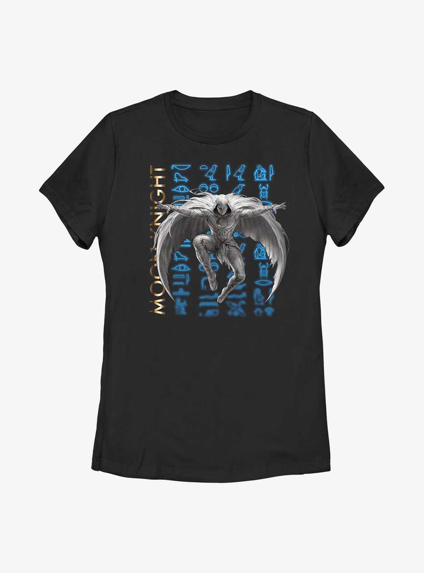 Marvel Moon Knight Hieroglyphic Stack Womens T-Shirt, , hi-res