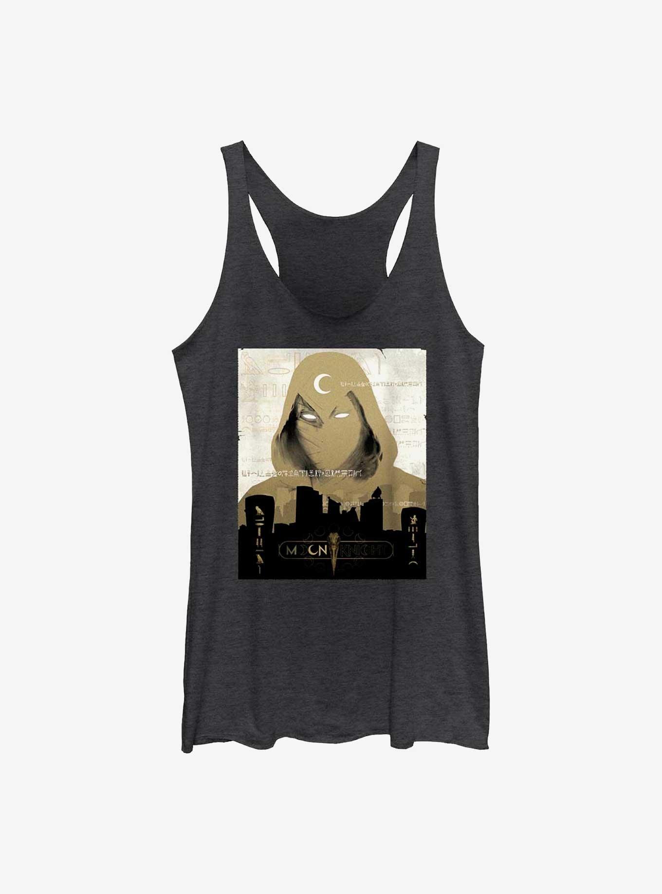 Marvel Moon Knight Silhouette Vengeance Womens Tank Top, BLK HTR, hi-res