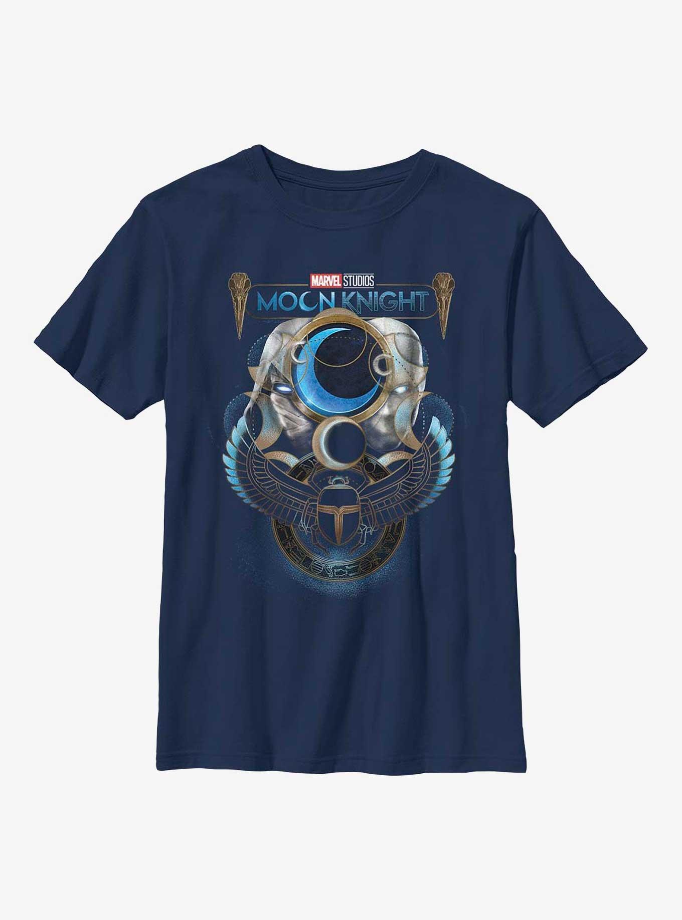 Marvel Moon Knight Passive Protector Youth T-Shirt, NAVY, hi-res