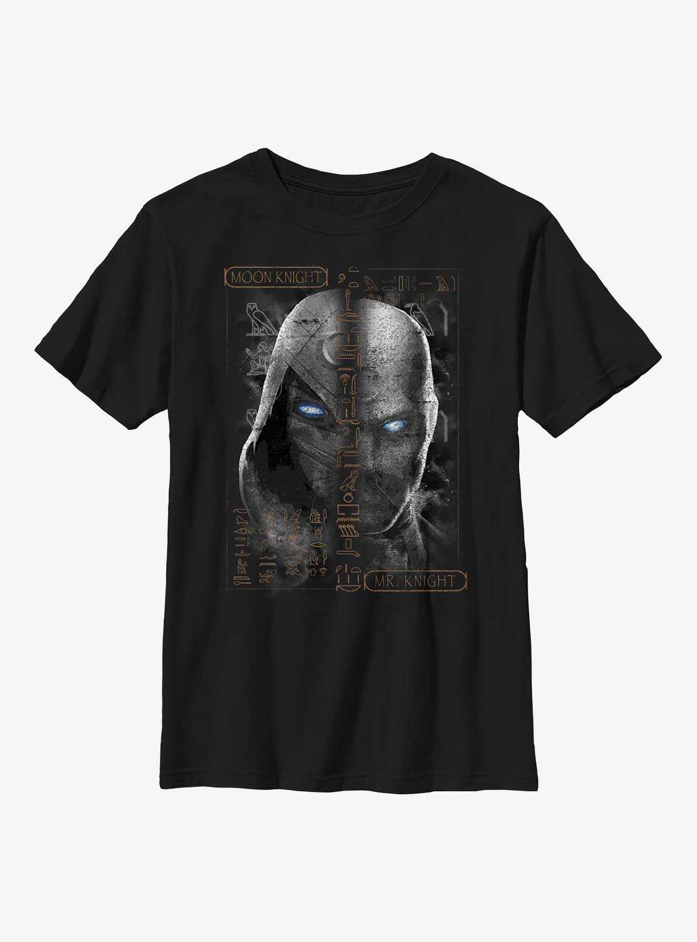 Marvel Moon Knight Split Mr. Knight Face Youth T-Shirt, , hi-res