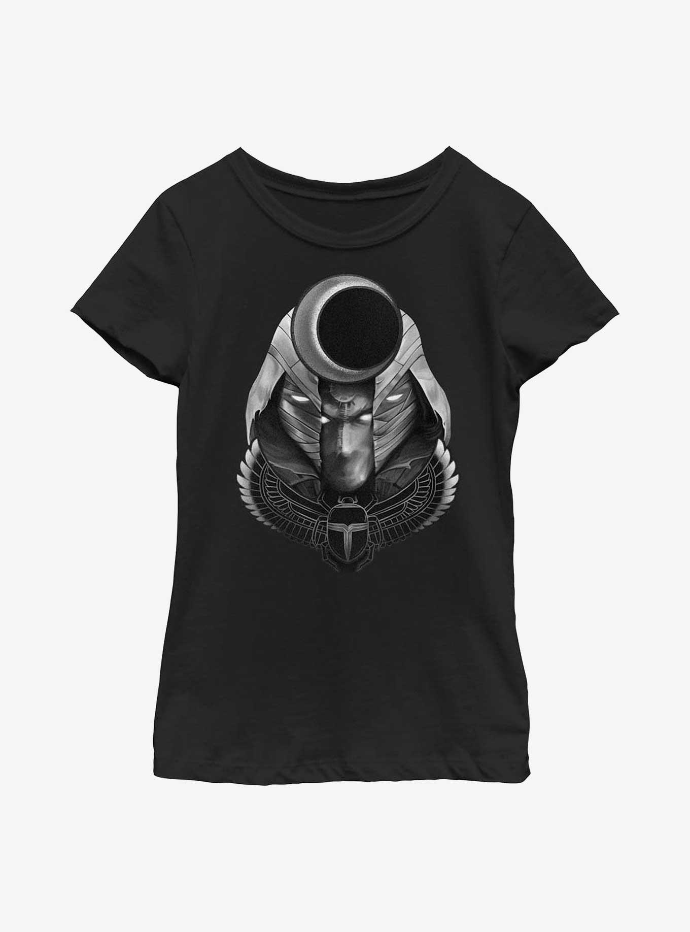 Marvel Moon Knight Scarab Moon Youth Girls T-Shirt, BLACK, hi-res