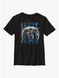 Marvel Moon Knight Hieroglyphic Stack Youth T-Shirt, BLACK, hi-res