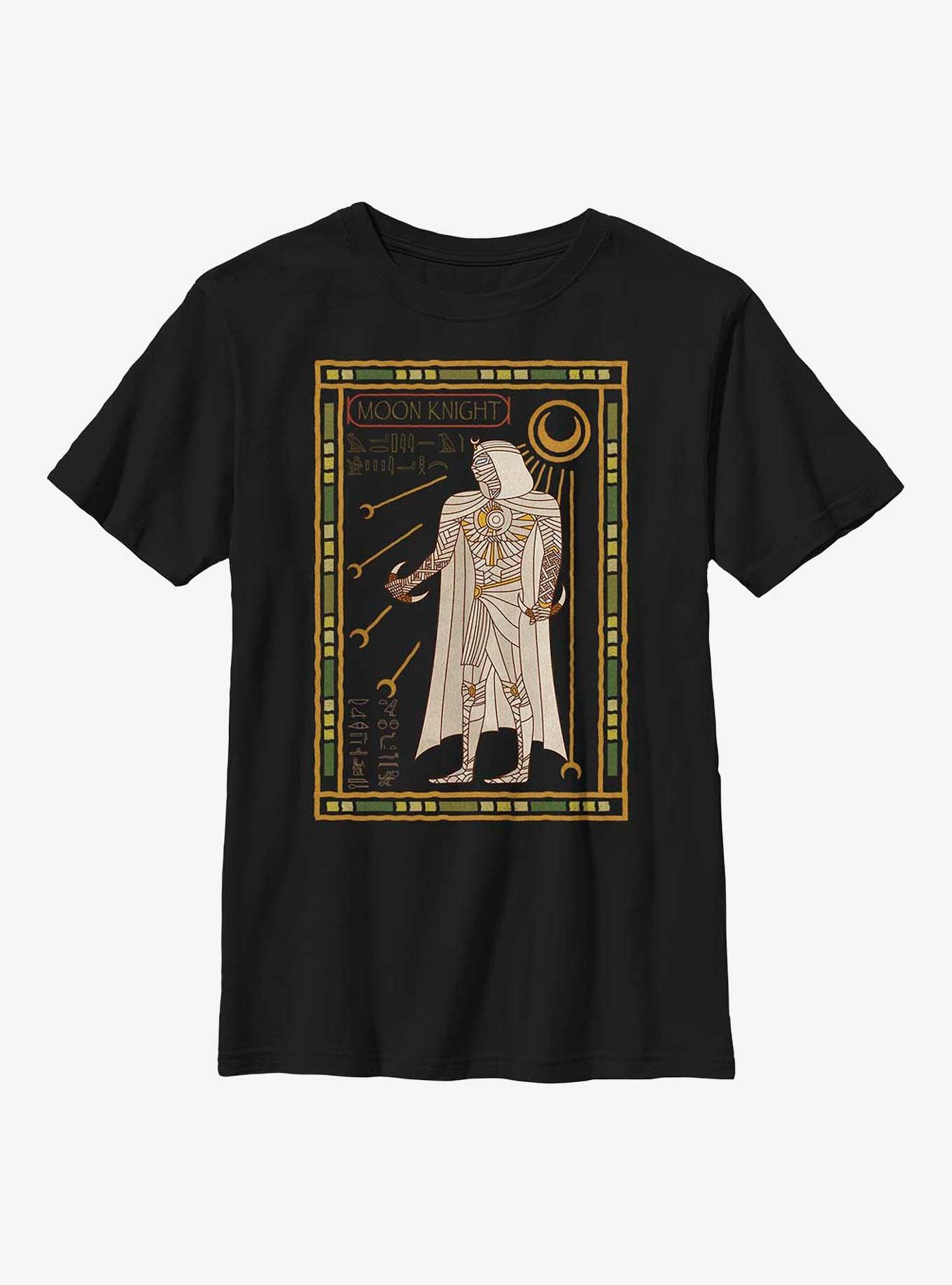 Marvel Moon Knight Tarot Hieroglyphics Youth T-Shirt, , hi-res