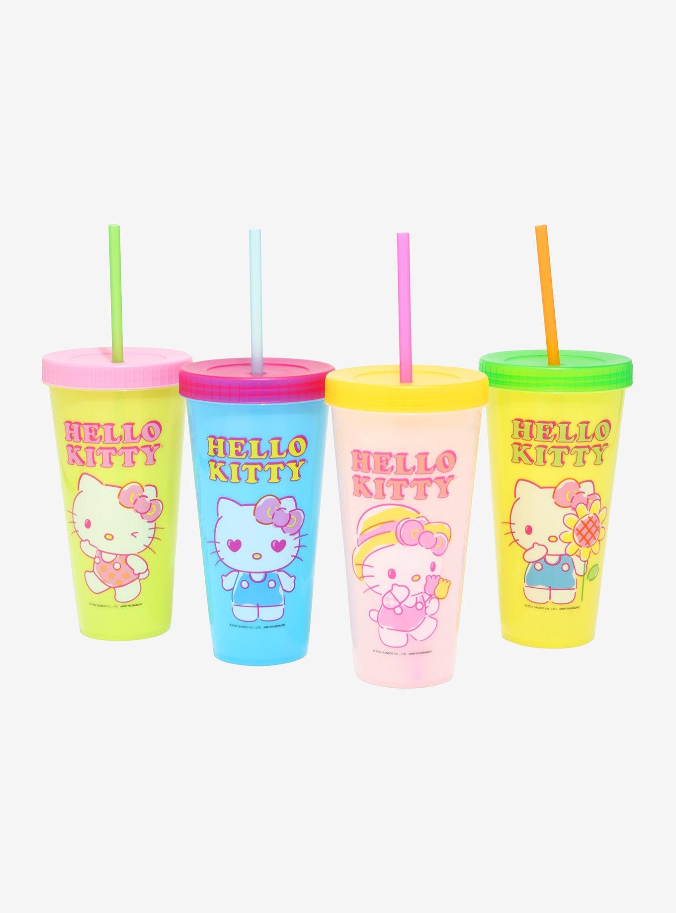 Color Changing Cups with Lids and Straws, 5 Pack 24 oz Plastic Cute Cup  with Lids and Straws Bulk, Kids Reusable Tumblers for Girls Boys Party,  Travel 