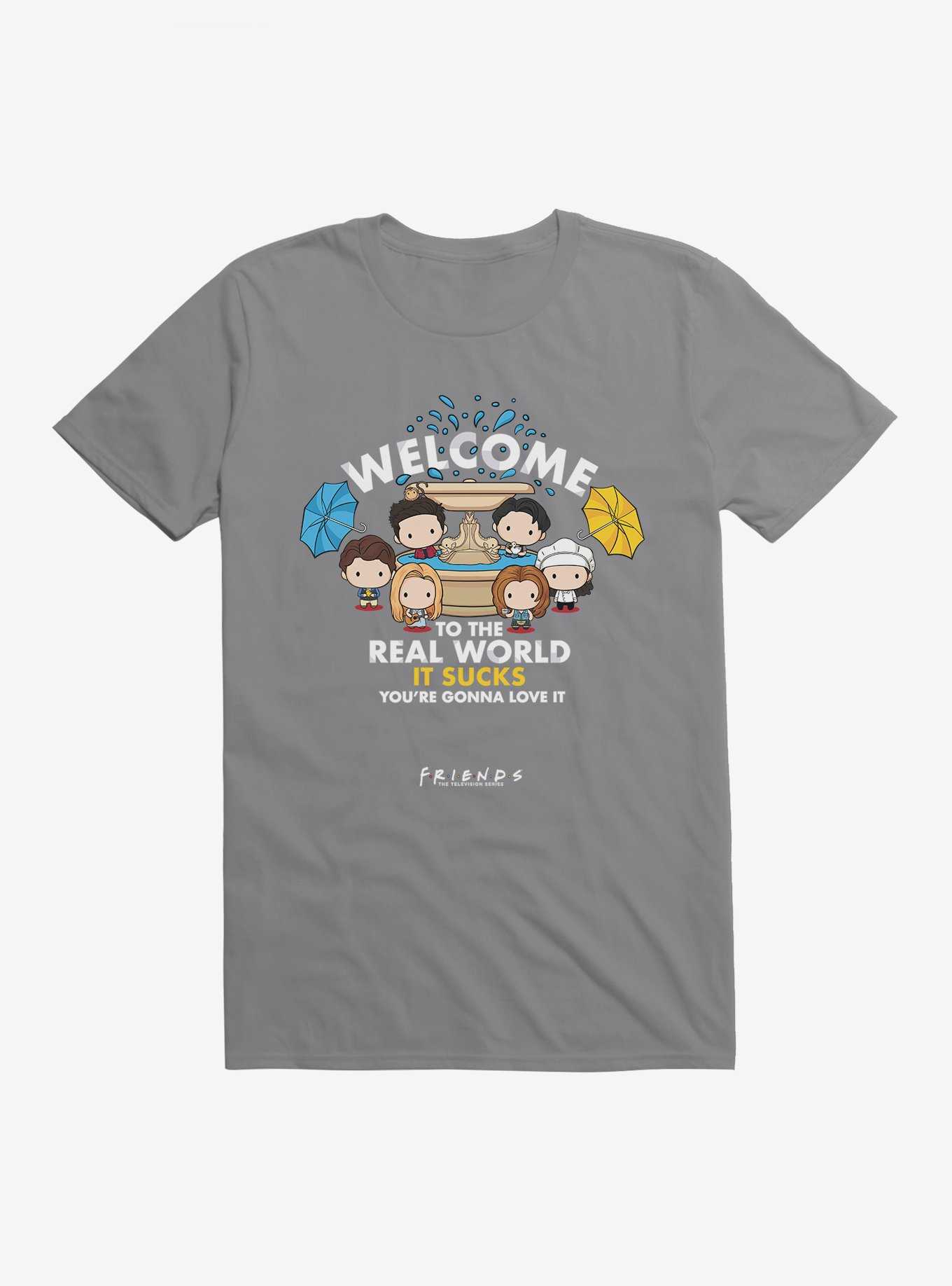Friends Welcome To The Real World T-Shirt, STORM GREY, hi-res