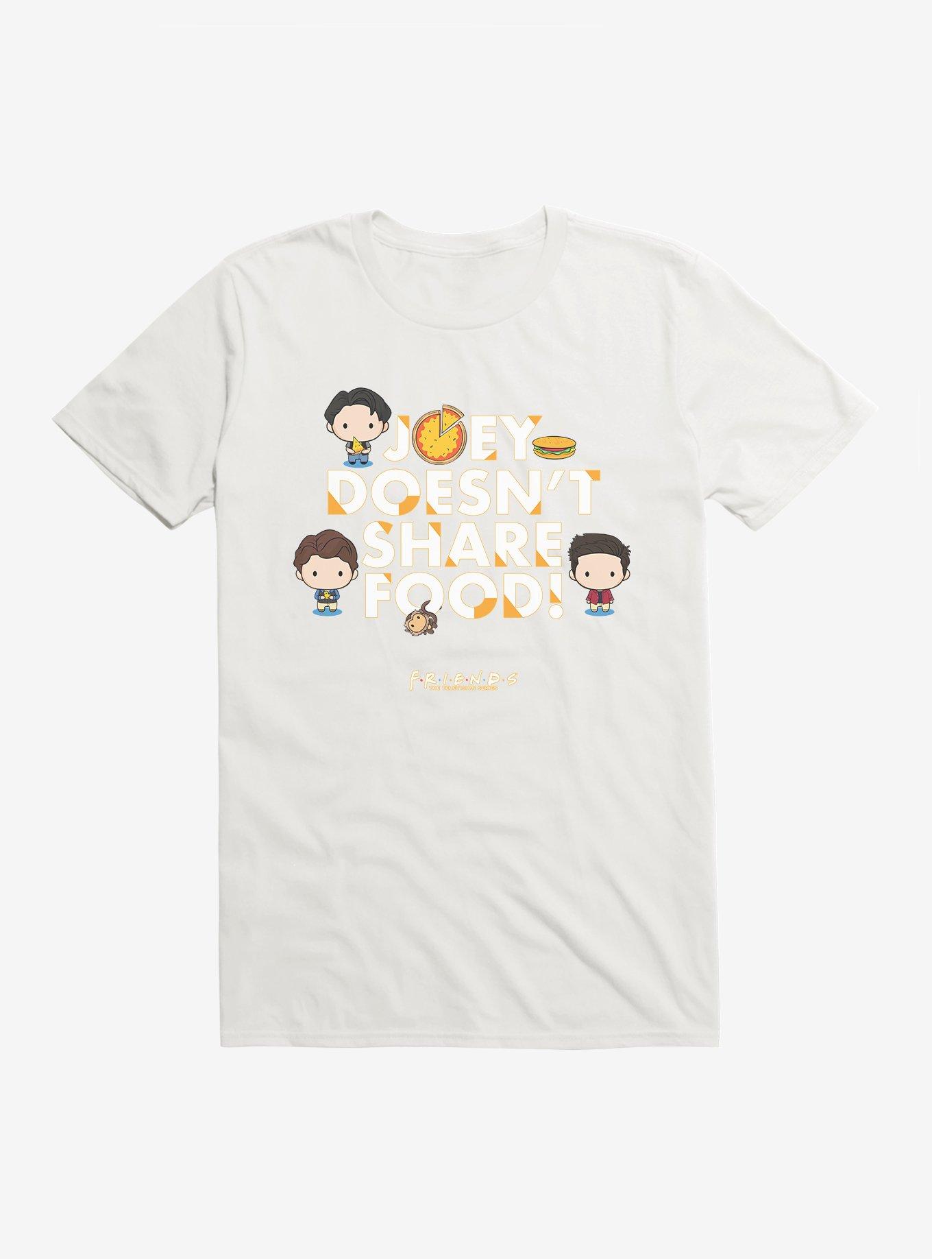 Friends Joey Doesn't Share Food T-Shirt, WHITE, hi-res