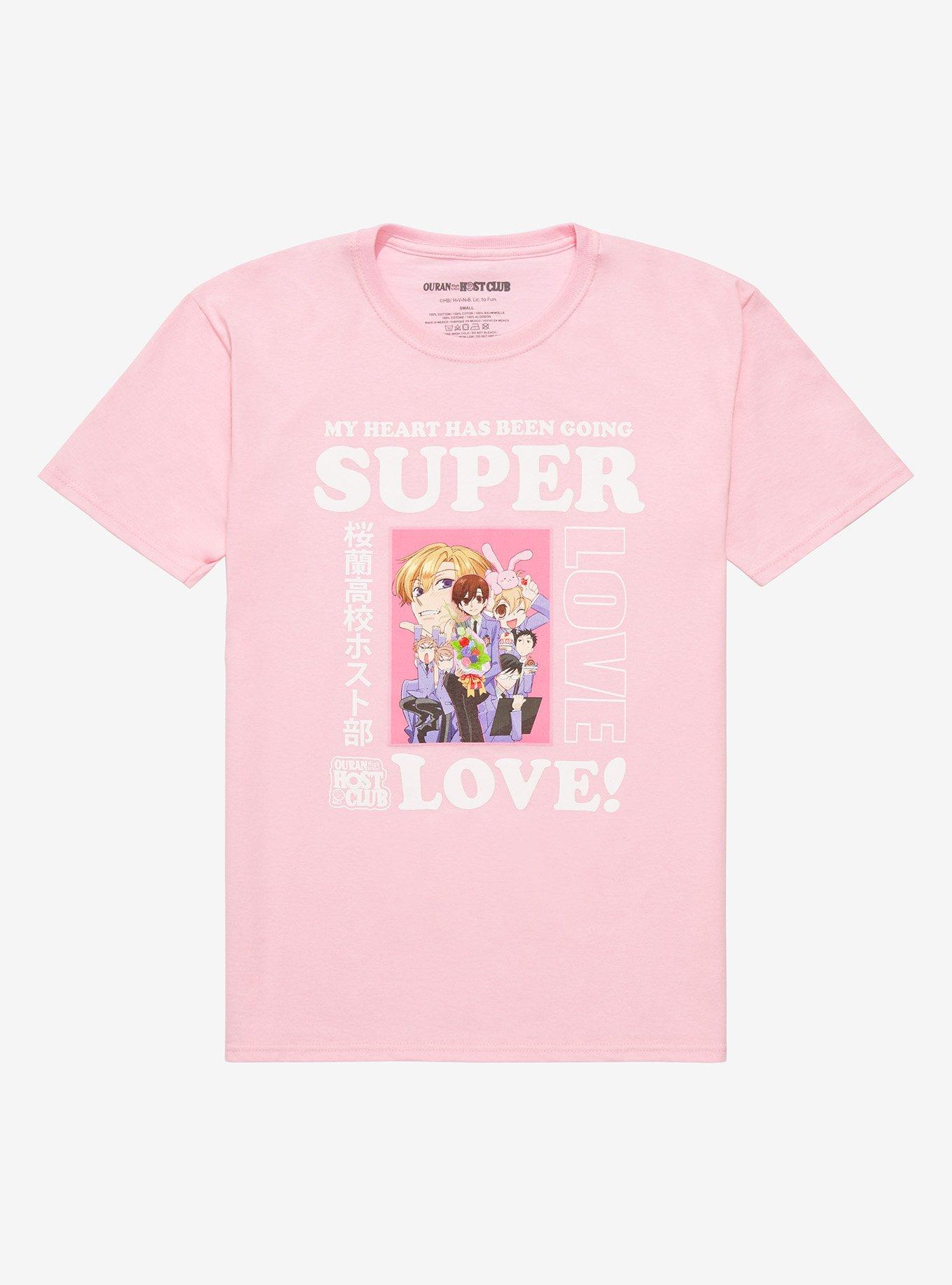 Ouran High School Host Club Super Love Women's T-Shirt - BoxLunch Exclusive, LIGHT PINK, hi-res