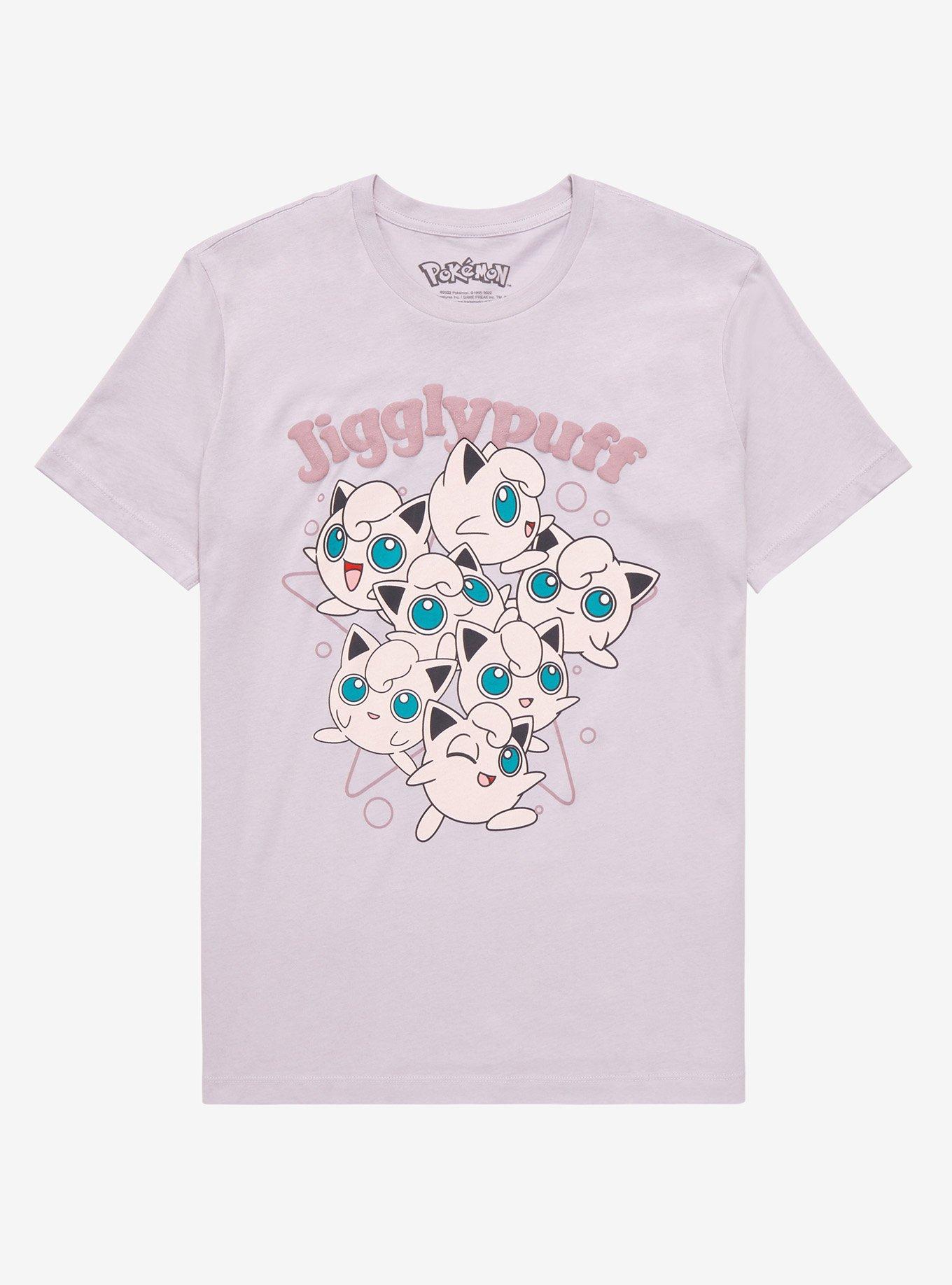 Girl's Pokemon Cute Jigglypuff Graphic Tee Light Pink Large 