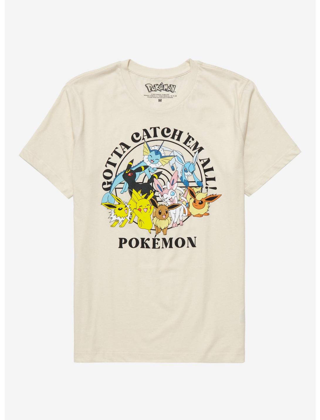Pokémon Gotta Catch ‘Em All Eeveelutions Women’s T-Shirt - BoxLunch Exclusive, NATURAL, hi-res