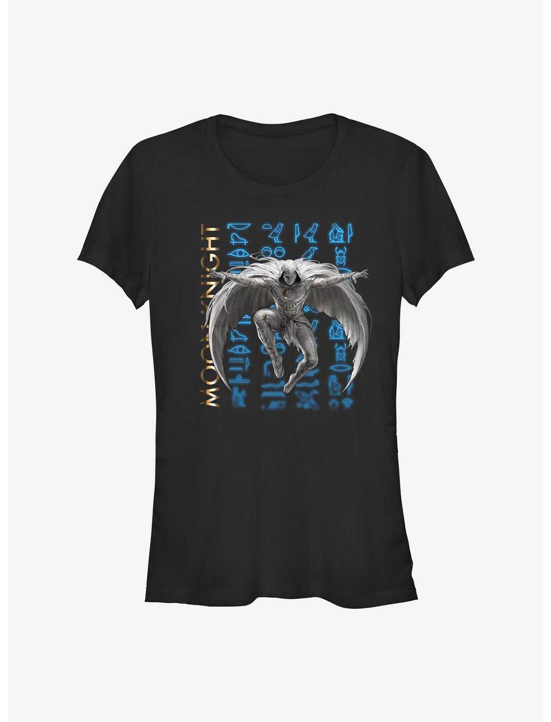 Marvel Moon Knight Glyph Stack Girls T-Shirt, BLACK, hi-res