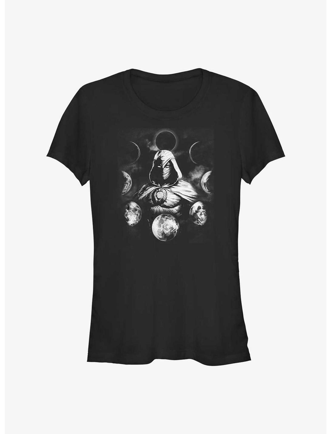 Marvel Moon Knight Moon Phases Girls T-Shirt, BLACK, hi-res
