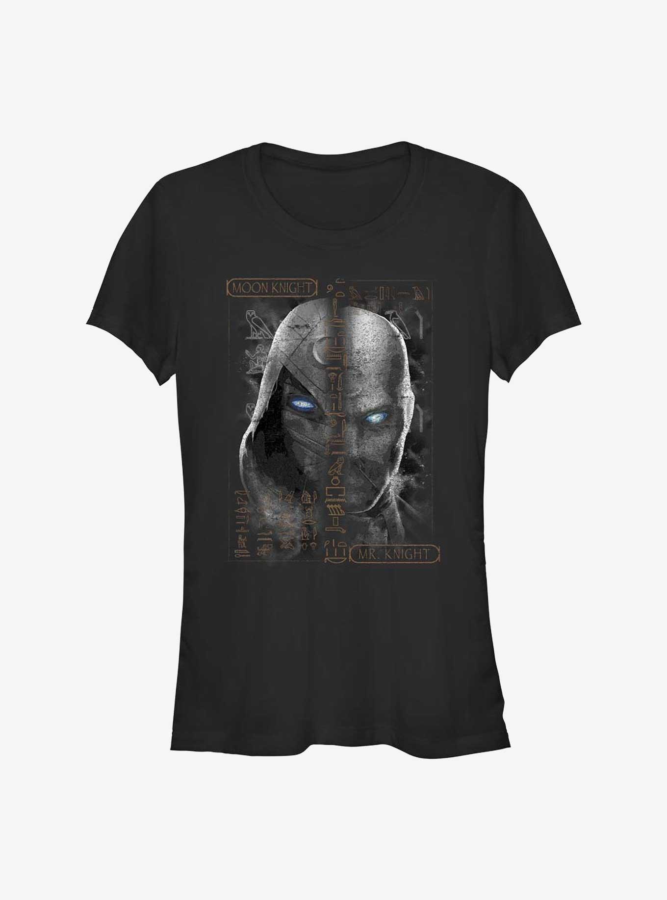 Marvel Moon Knight Moon Glyphs Girls T-Shirt, BLACK, hi-res