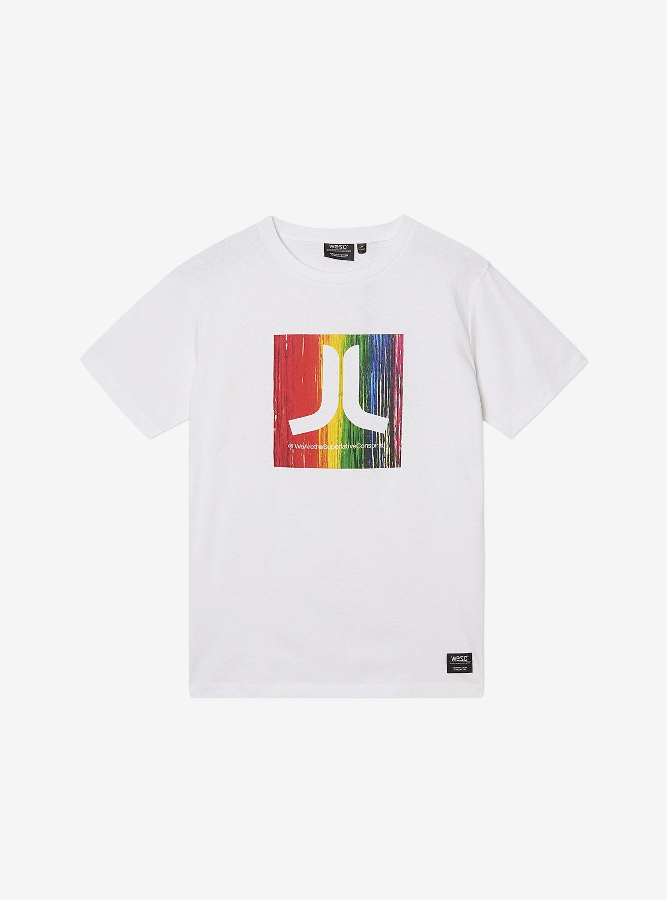 WeSC Max Pride Icon T-Shirt, BRIGHT WHITE, hi-res
