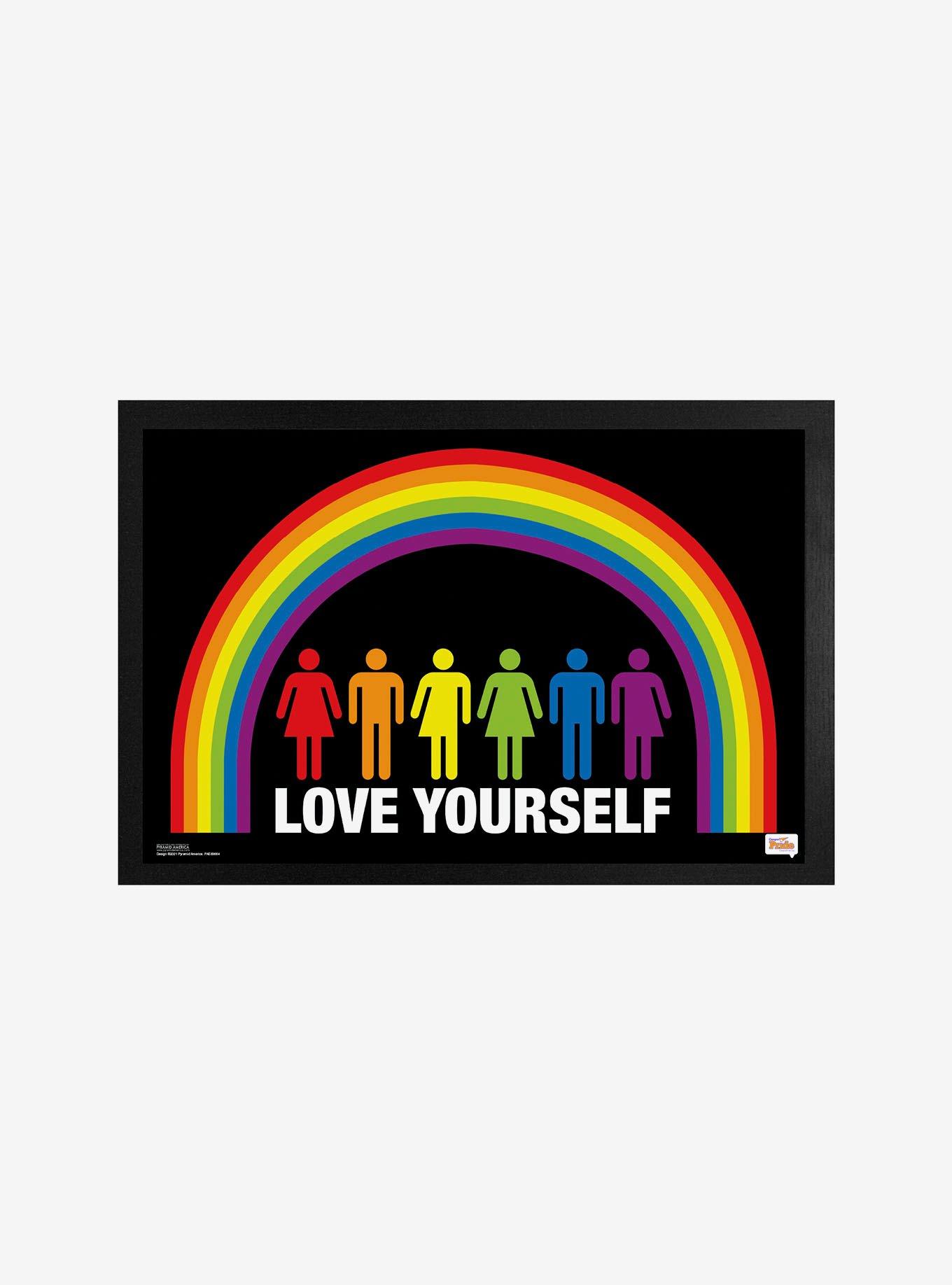 Love Yourself - Rainbow Framed Poster, , hi-res
