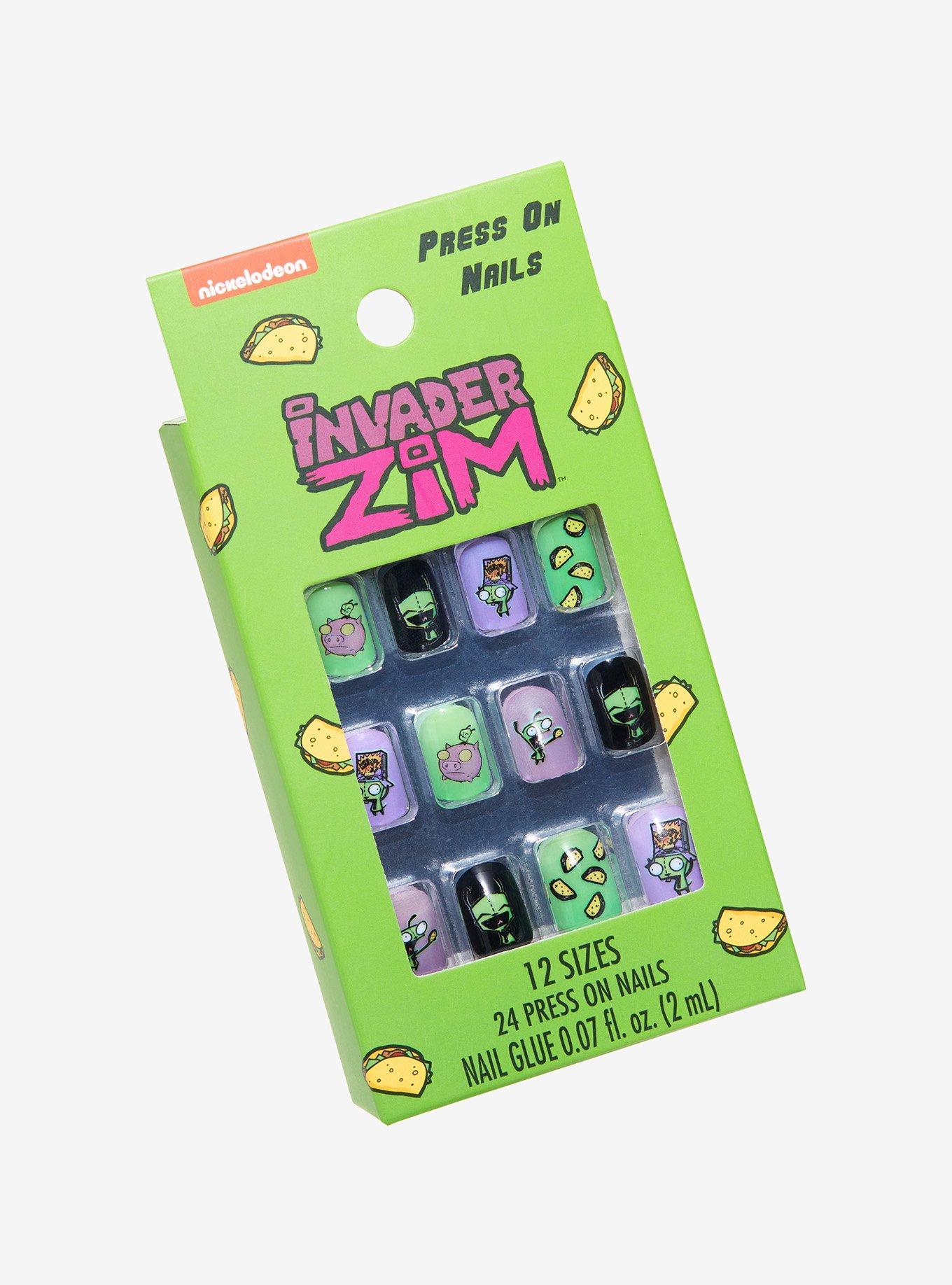 Invader Zim Faux Nail Set, , hi-res