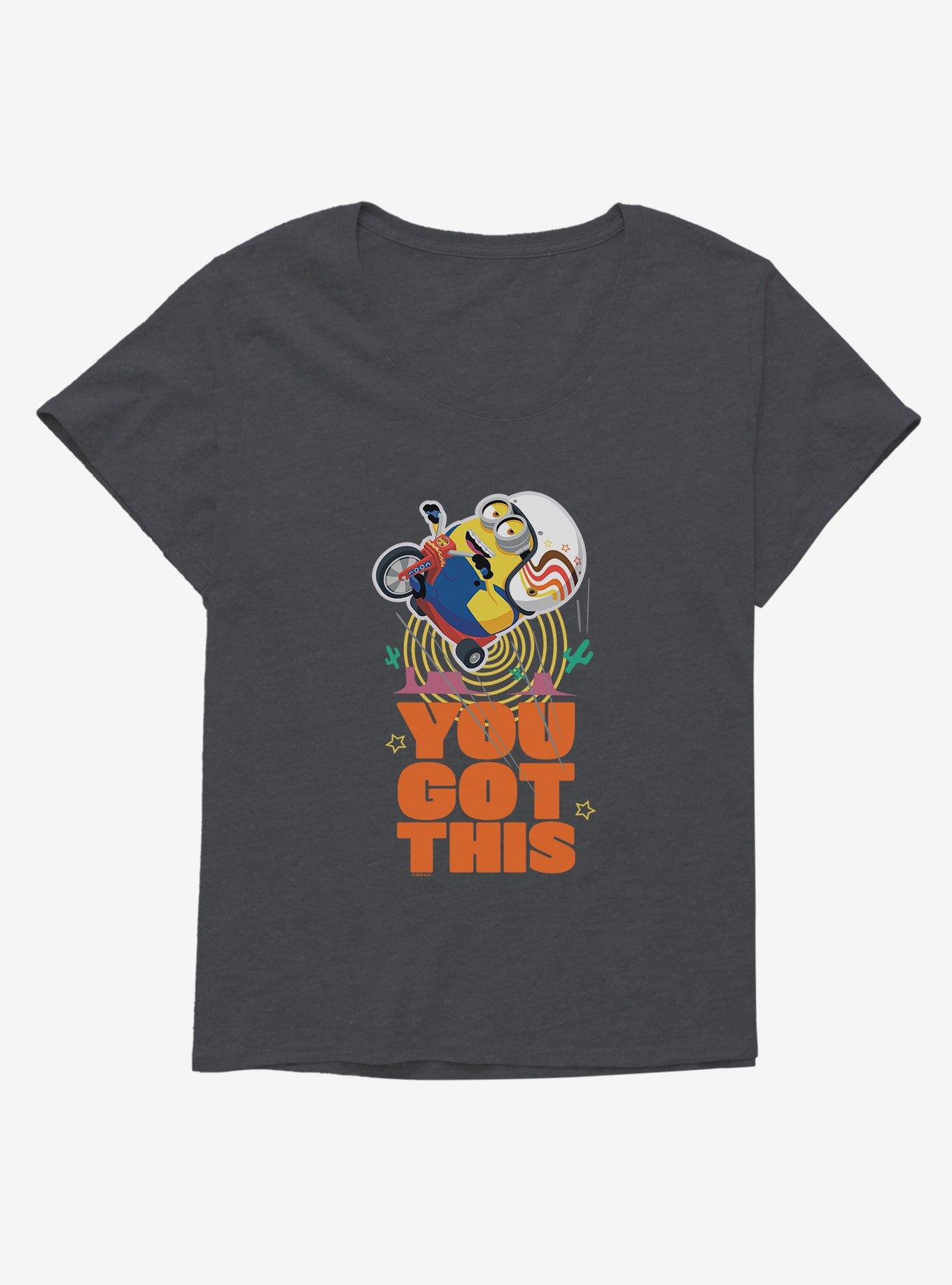 Minions You Got This Girls T-Shirt Plus Size, CHARCOAL HEATHER, hi-res