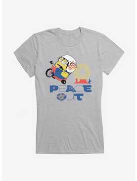 Minions Peace Out Girls T-Shirt, HEATHER, hi-res