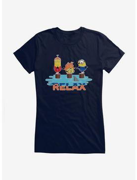 Minions Relax Girls T-Shirt, NAVY, hi-res