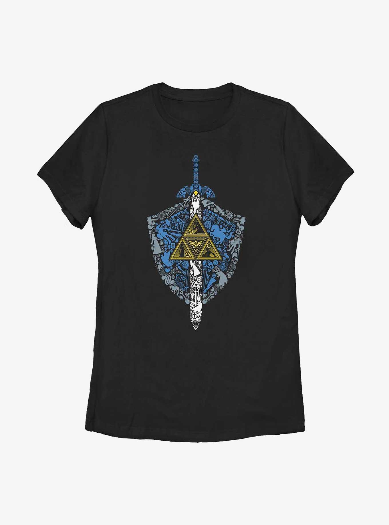 Nintendo The Legend Of Zelda Iconic Weapon Womens T-Shirt, , hi-res