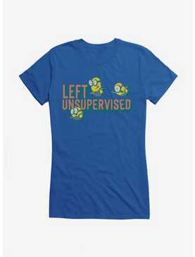 Minions Bob's Left Unsupervised Girls T-Shirt, ROYAL, hi-res
