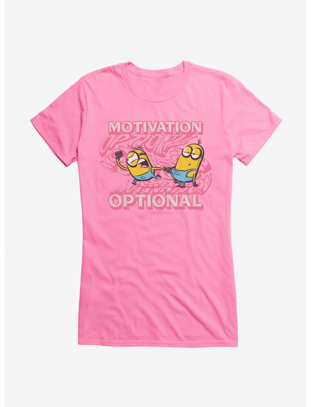 Minions Groovy Motivation Optional Girls T-Shirt, CHARITY PINK, hi-res