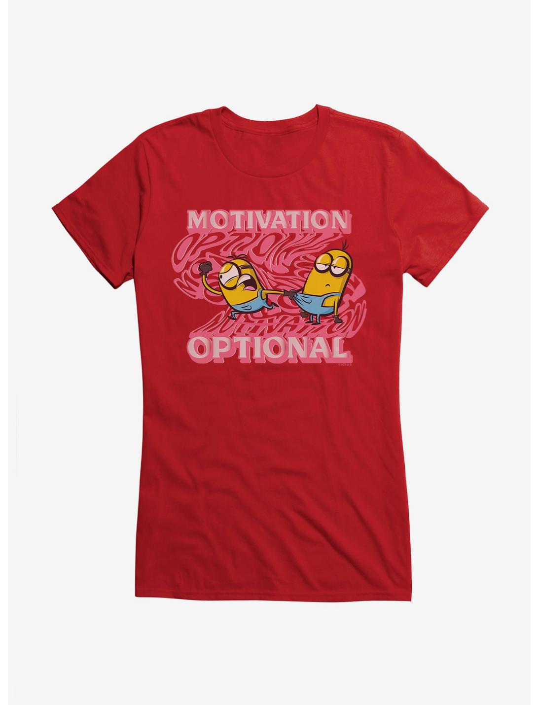 Minions Groovy Motivation Optional Girls T-Shirt, RED, hi-res