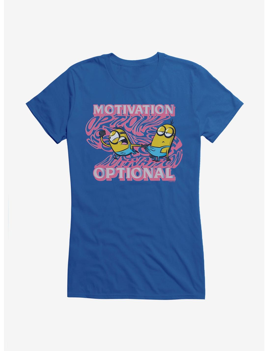 Minions Groovy Motivation Optional Girls T-Shirt, ROYAL, hi-res