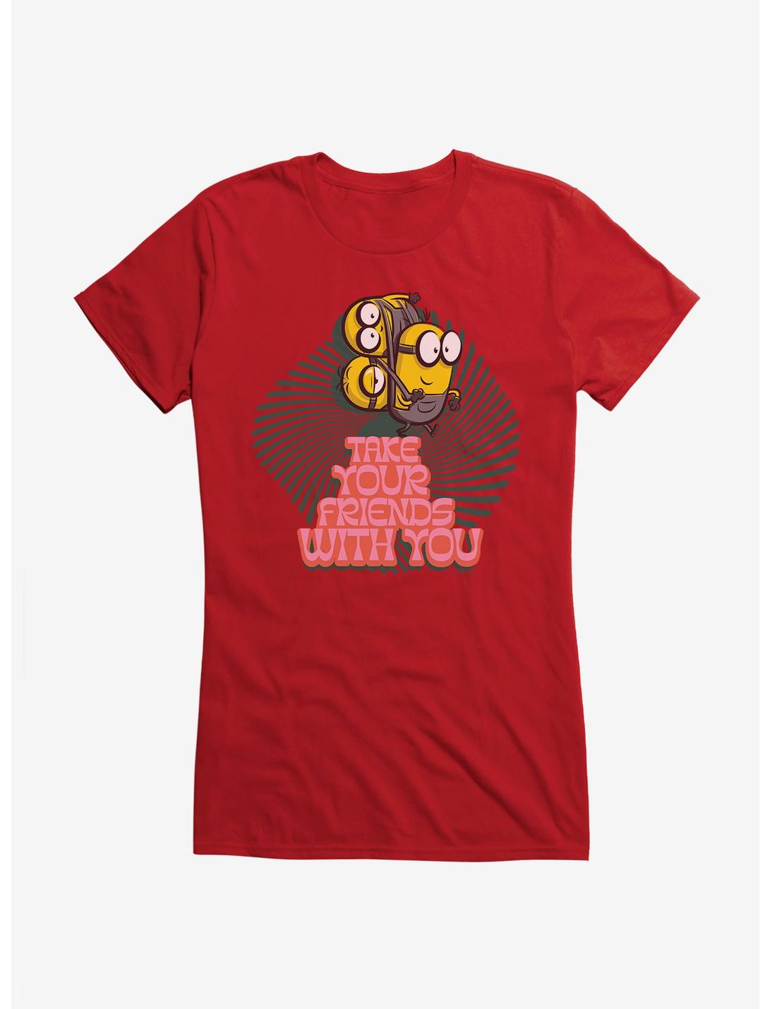 Minions Groovy Take Your Friends Girls T-Shirt, RED, hi-res