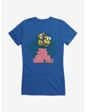 Minions Groovy Take Your Friends Girls T-Shirt, ROYAL, hi-res