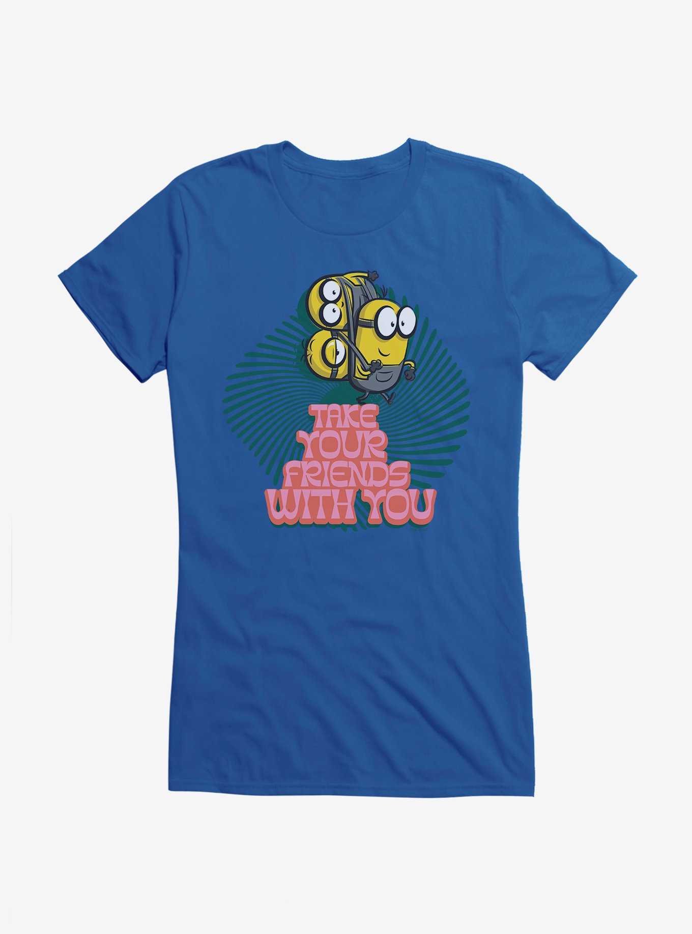 Minions Groovy Take Your Friends Girls T-Shirt, ROYAL, hi-res