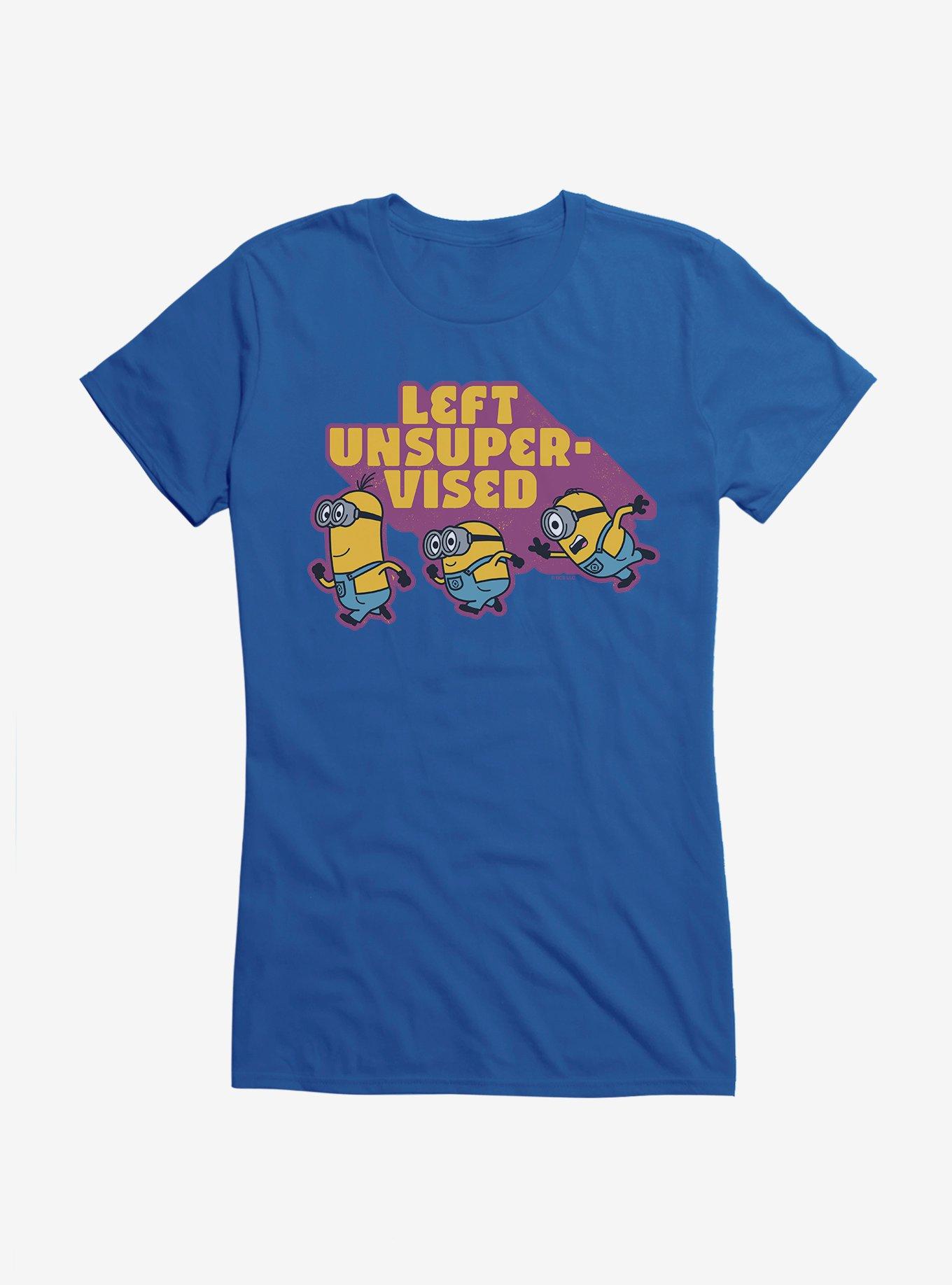 Minions Left Unsupervised Girls T-Shirt, ROYAL, hi-res