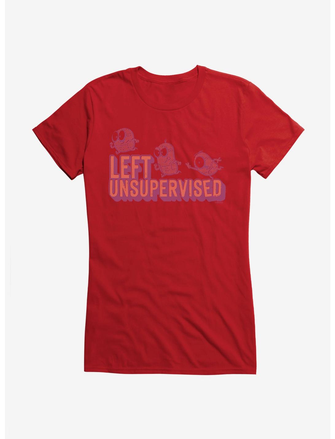 Minions Spotty Left Unsupervised Girls T-Shirt, RED, hi-res