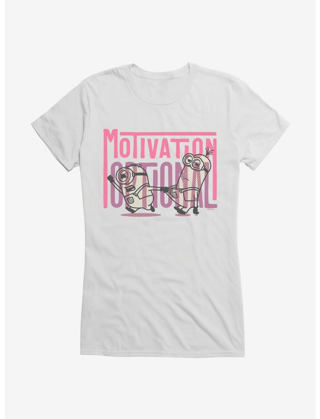Minions Spotty Motivation Optional Girls T-Shirt, WHITE, hi-res