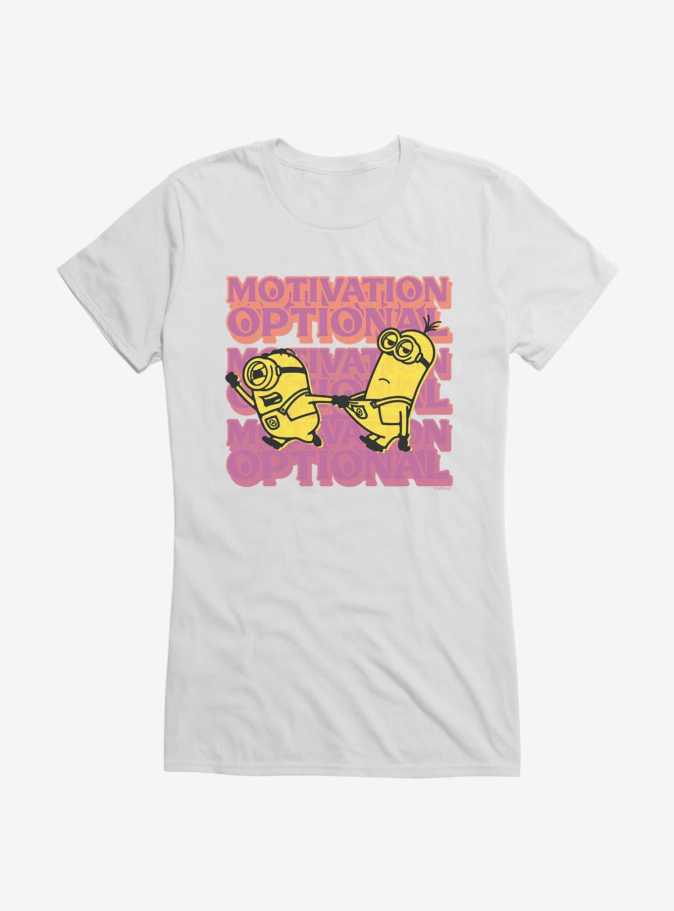 Minions Stuart Motivates Kevin Girls T-Shirt, WHITE, hi-res