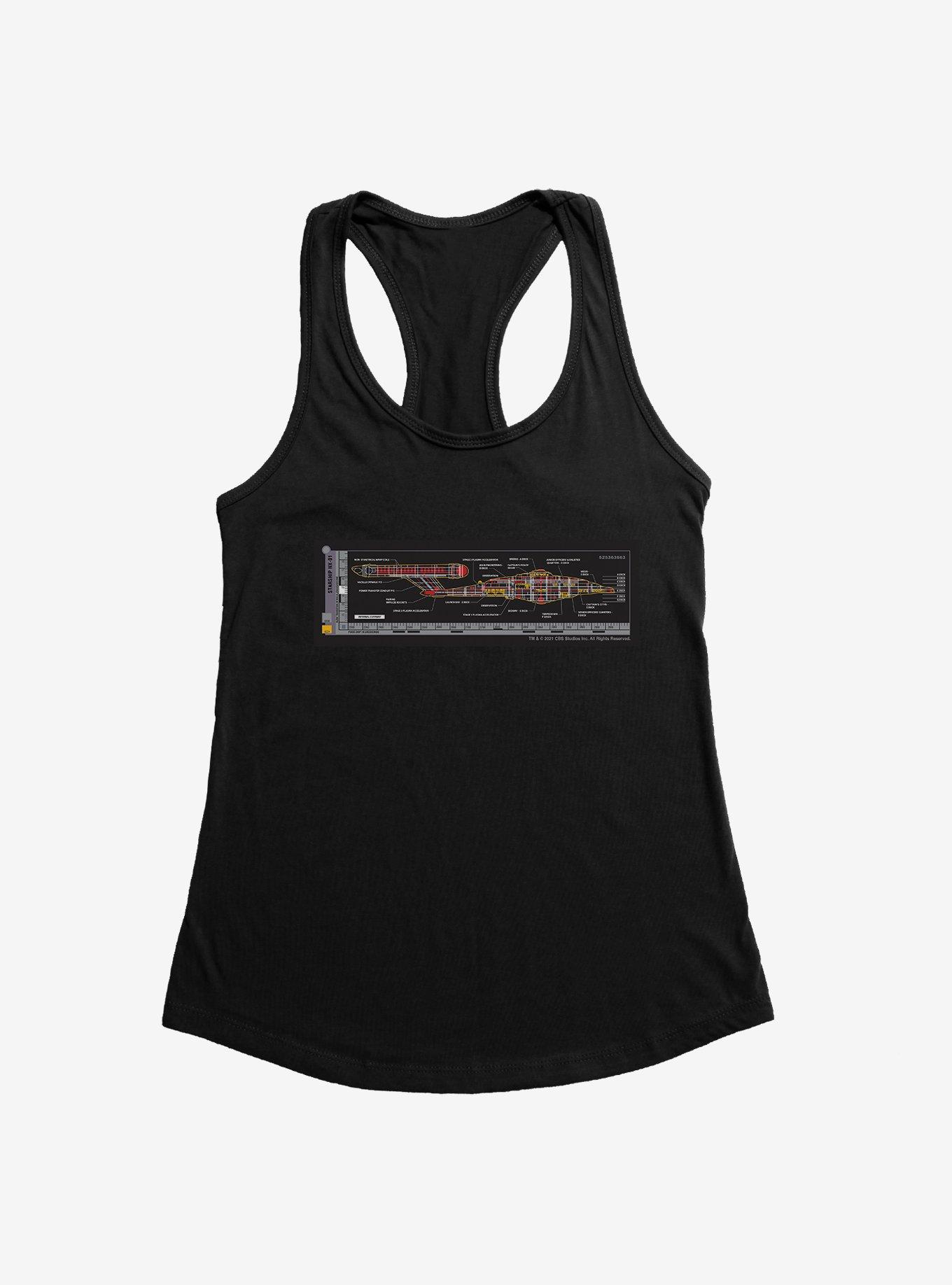 Star Trek Starship NX-01 Schematic Blueprint Womens Tank Top, , hi-res