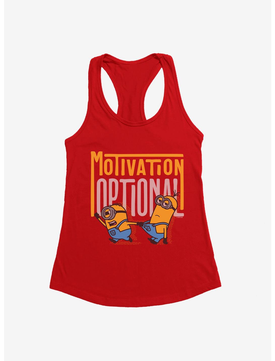 Minions Bold Motivation Optional Girls Tank, RED, hi-res