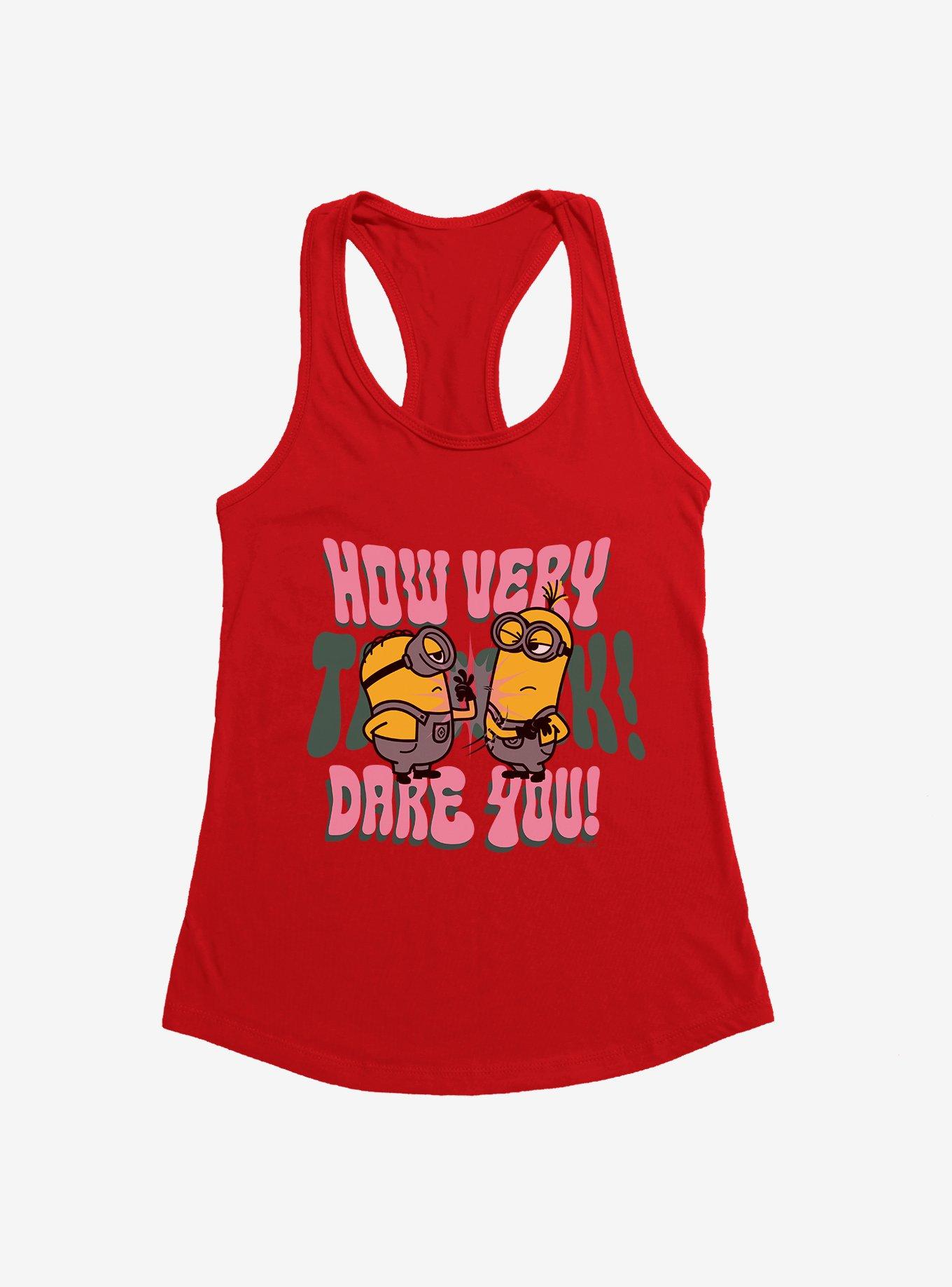Minions Groovy How Dare You Girls Tank, RED, hi-res